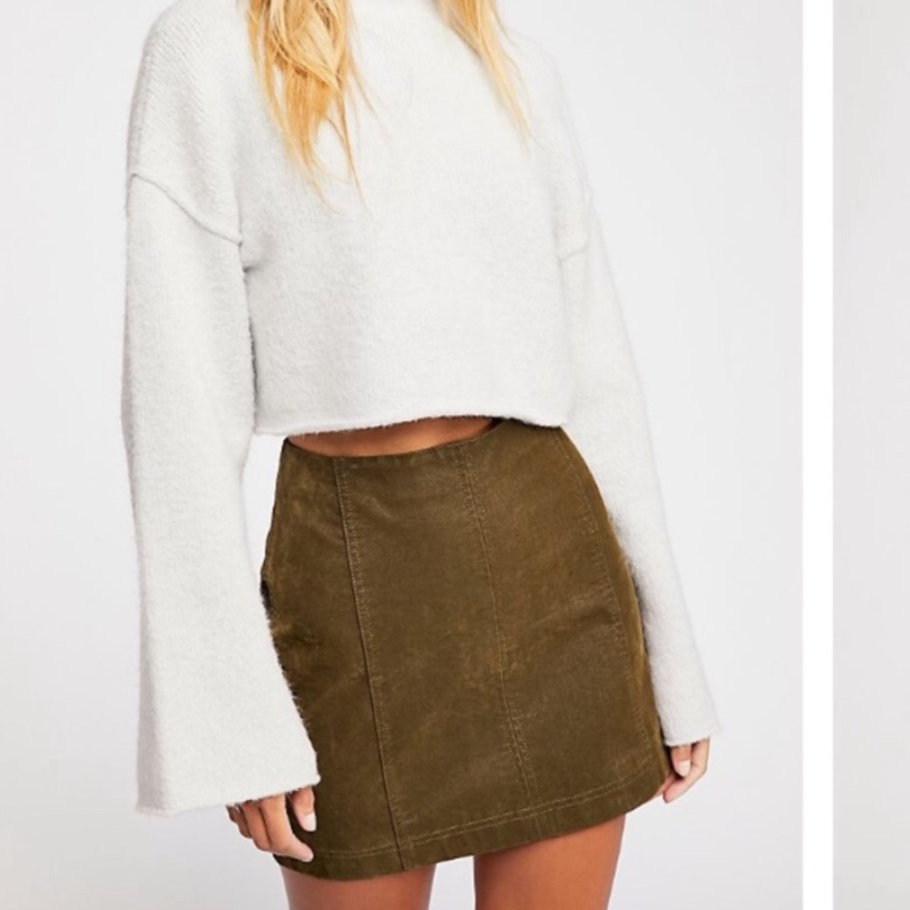 Free people Modern Femme Vegan Suede Mini Skirt